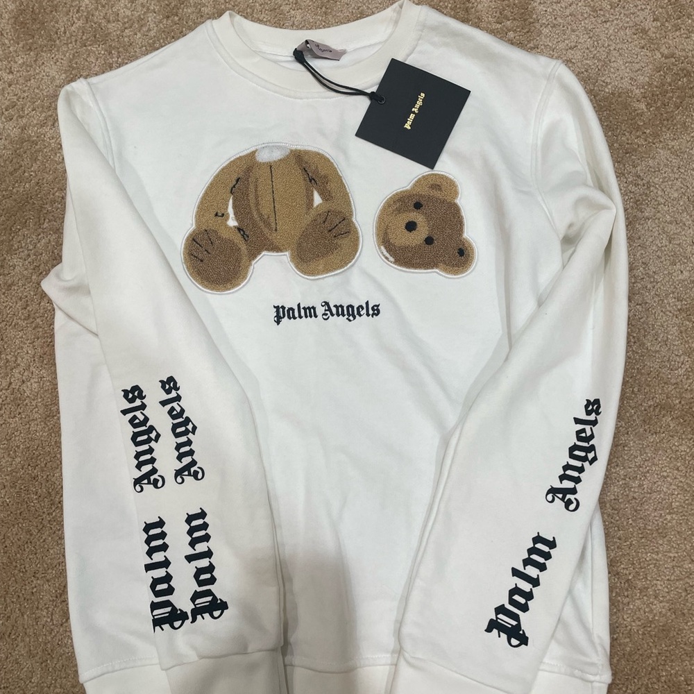 PALM ANGELS broken bear sweater